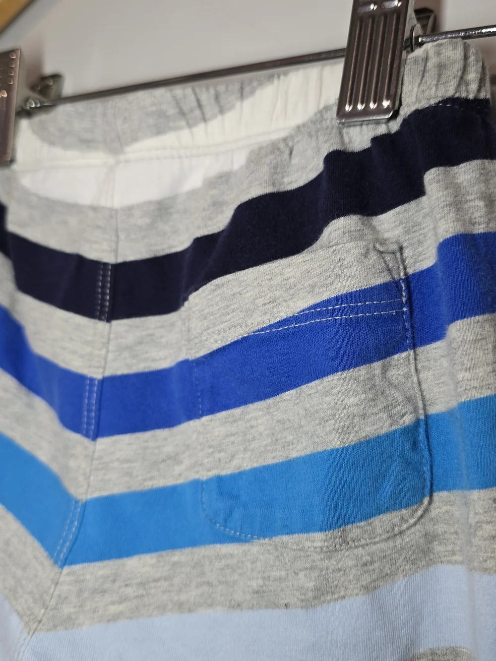 GAP Blue & Gray Striped Kids Jogger Pants